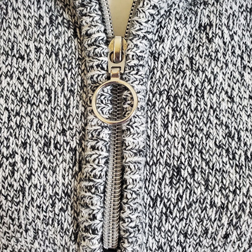 Karen Scott Sweater Womens 2X Pullover 1/4 Zip‎ Gray White Warm Layer Warm XXL - Picture 6 of 13